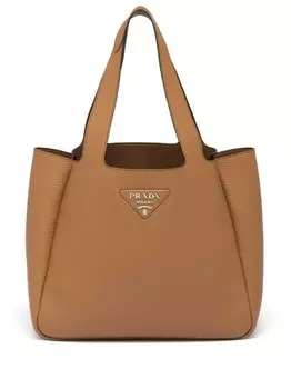Сумка-тоут Prada с открытым верхом, коричневый
