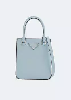 Сумка-тоут Prada Small Brushed Leather, синий