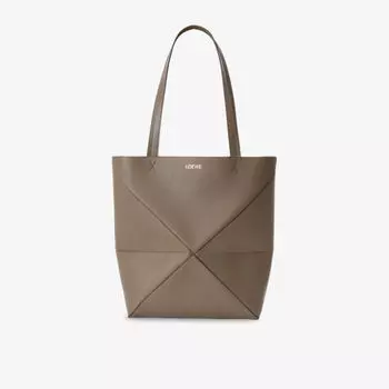 Сумка-тоут Puzzle Fold Loewe из кожи, коричневый