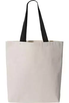 Сумка-тоут Q-Tees объемом 11 л с контрастными ручками, цвет natural/ black