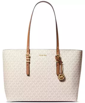 Сумка-тоут Quinn Extra Large Logo East West Michael Kors, белый