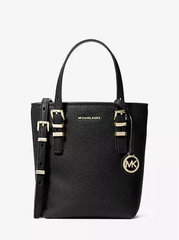 Сумка-Тоут Quinn очень маленького размера из шагреневой кожи Michael Kors, черный