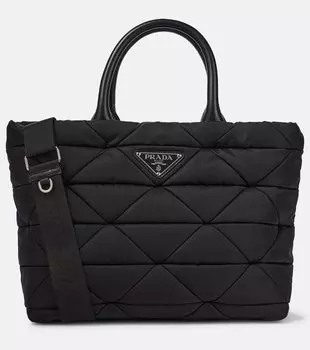 Сумка-тоут Re-Nylon стёганая Prada, черный