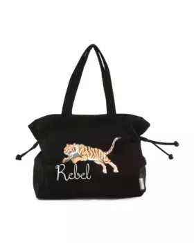 Сумка-тоут Rebel цвета металлик с покрытием Wildfox, черный