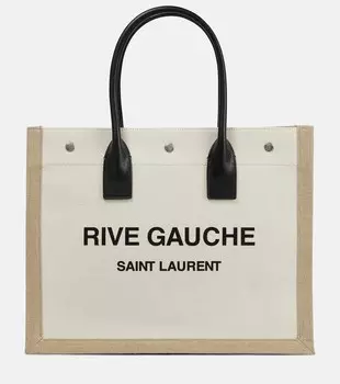 Сумка-тоут Rive Gauche из парусины Saint Laurent, белый