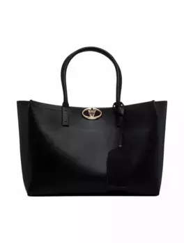 Сумка-тоут Round V-logo Valentino Garavani, черный