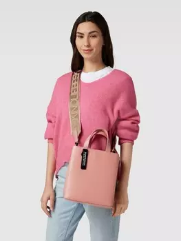 Сумка-тоут с аппликацией этикетки, модель "Бумага" LIEBESKIND BERLIN, розовый