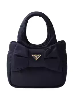 Сумка-тоут с бантом Prada, синий