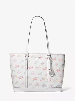 Сумка-Тоут с большим фирменным логотипом Jet set Michael Kors, белый
