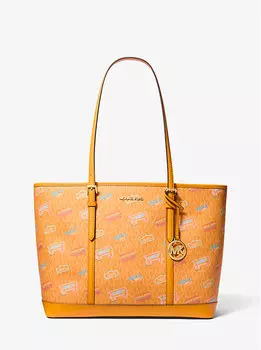 Сумка-Тоут с большим фирменным логотипом Jet set Michael Kors, оранжевый
