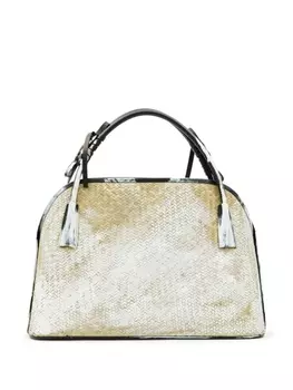 Сумка-тоут Maison Margiela с брызгами краски, бежевый