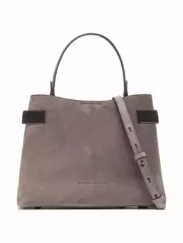 Сумка-тоут с цепью мониль Brunello Cucinelli, серый