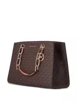 Сумка-тоут с цепочкой и монограммой Michael Kors, коричневый