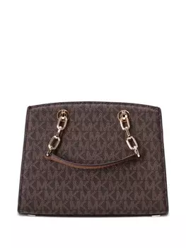Сумка-тоут с цепочкой и монограммой Michael Kors, коричневый