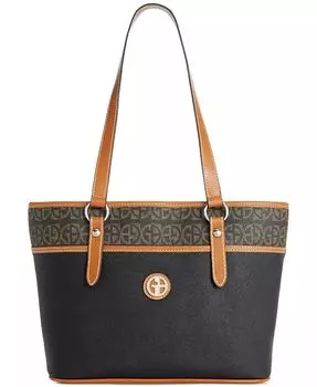 Сумка-тоут с цветными блоками Block Signature Giani Bernini, черный