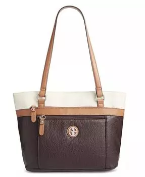 Сумка-тоут с цветными блоками Giani Bernini, белый