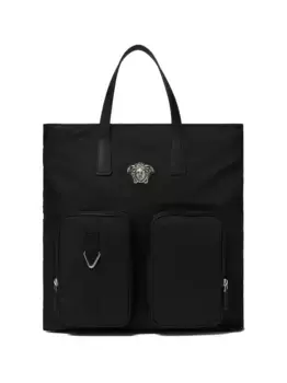 Сумка-тоут с декором medusa VERSACE, черный