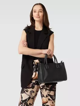 Сумка-тоут с детальной этикеткой, модель "ЛЕНА" Les Visionnaires, черный