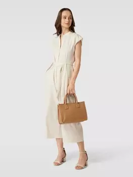 Сумка-тоут с детальной этикеткой, модель "ЛЕНА" Les Visionnaires, коричневый