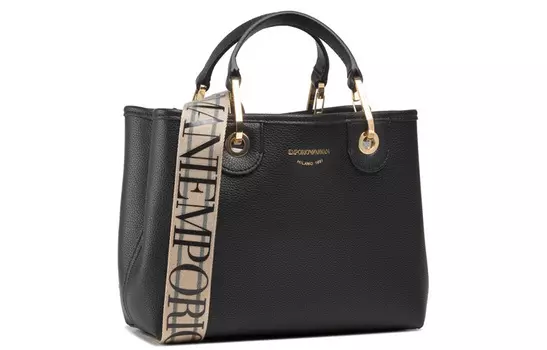 Сумка-тоут с детализированным логотипом EMPORIO ARMANI