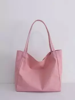 Сумка-тоут с двойной ручкой, розовый