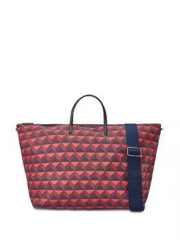 Сумка-тоут с геометричным принтом Lacoste, красный