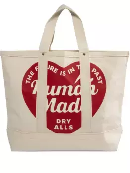 Сумка-тоут с графичным принтом Human Made, белый