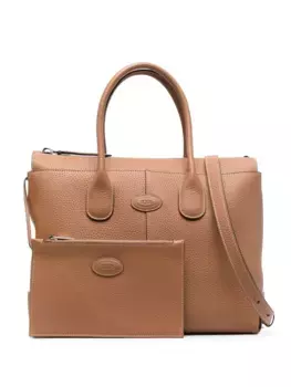 Сумка-тоут с клатчем TOD'S, коричневый