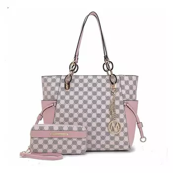 Сумка-тоут с круглым принтом MKF Collection XeniaСумочка с кошельком от Mia K — 2 шт., розовый