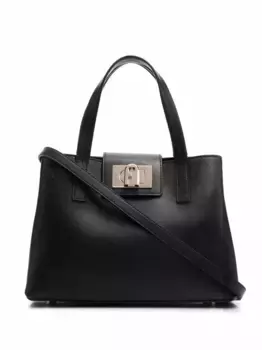 Сумка-тоут с квадратной пряжкой Furla, черный