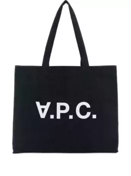 Сумка-тоут с логотипом A.P.C., синий