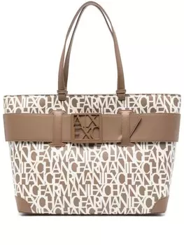 Сумка-тоут с логотипом Armani Exchange, коричневый