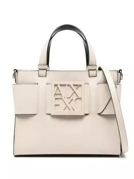 Сумка-тоут с логотипом Armani Exchange, нейтральный