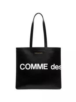 Сумка-тоут с логотипом Comme Des Garons Wallet, черный