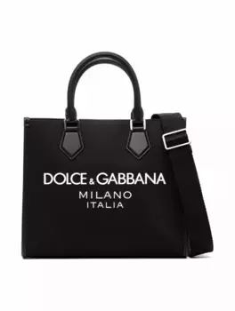 Сумка-тоут с логотипом Dolce&Gabbana, черный