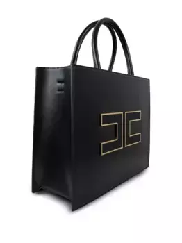 Сумка-тоут с логотипом Elisabetta Franchi, черный