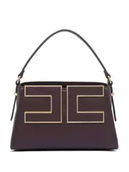 Сумка-тоут с логотипом Elisabetta Franchi, фиолетовый
