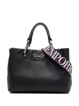 Сумка-тоут с логотипом EMPORIO ARMANI, черный