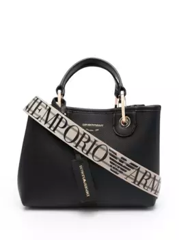 Сумка-тоут с логотипом EMPORIO ARMANI, черный