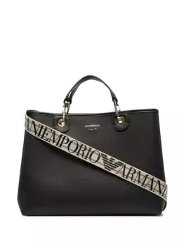Сумка-тоут с логотипом EMPORIO ARMANI, черный