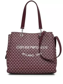 Сумка-тоут с логотипом Emporio Armani, красный