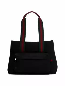 Сумка-тоут с логотипом Gucci, черный