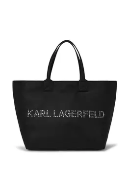 Сумка-тоут с логотипом и заклепками Karl Lagerfeld