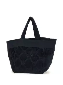 Сумка-тоут с логотипом и жаккардом Elisabetta Franchi, черный