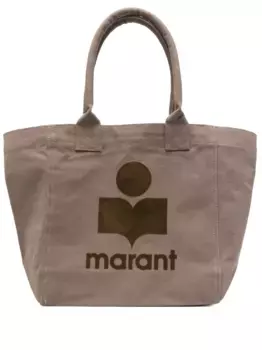 Сумка-тоут с логотипом ISABEL MARANT, коричневый