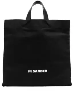 Сумка-тоут с логотипом JIL SANDER, черный