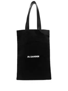 Сумка-тоут с логотипом JIL SANDER, черный