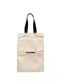 Сумка-тоут с логотипом JIL SANDER, нейтральный