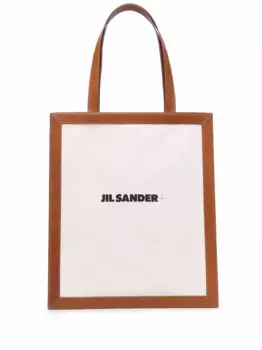 Сумка-тоут с логотипом JIL SANDER, нейтральный
