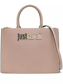 Сумка-тоут с логотипом Just Cavalli, нейтральный цвет